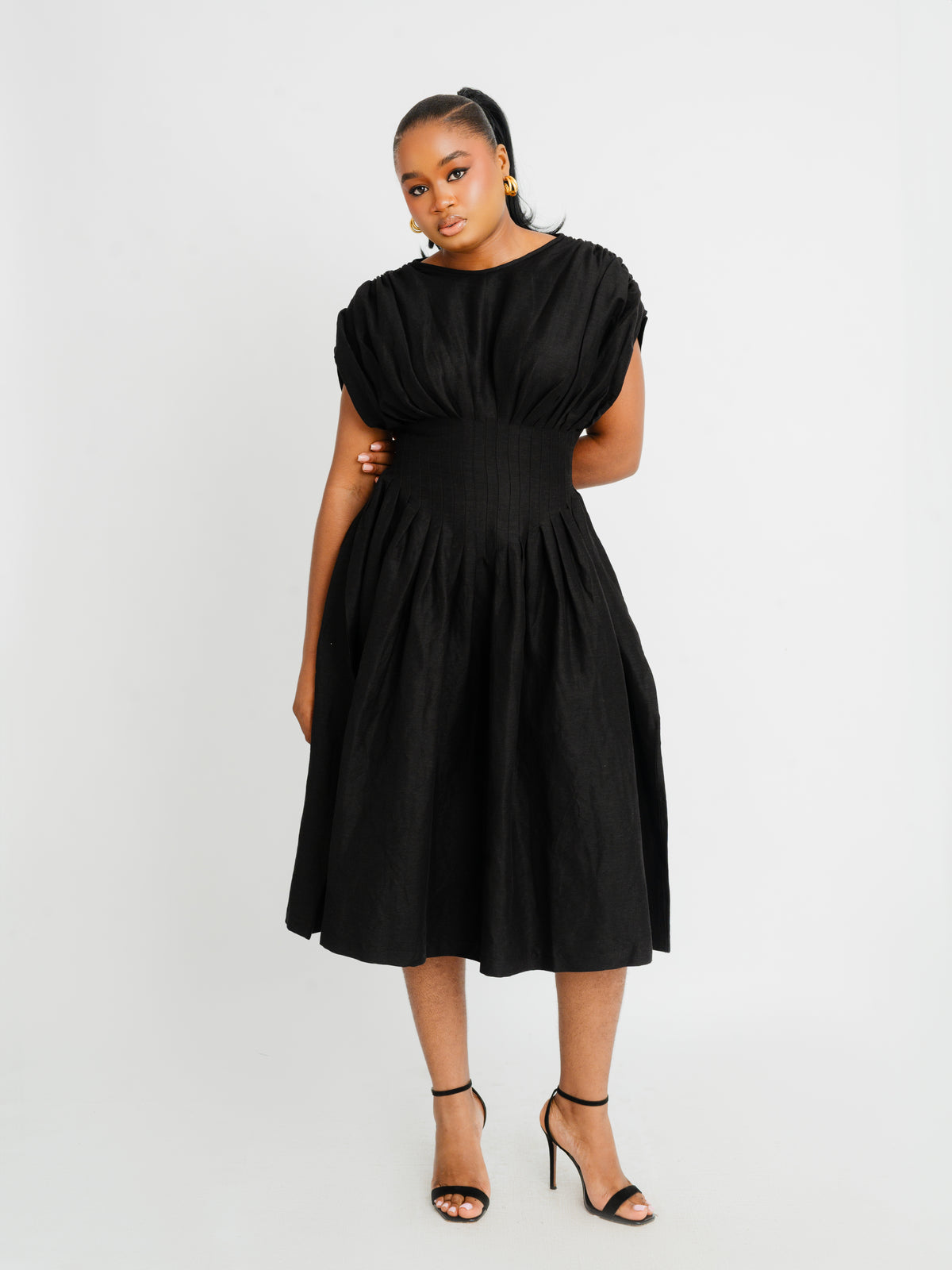 Detailed Linen Dress