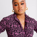 Wrap Dress with Collar Detail