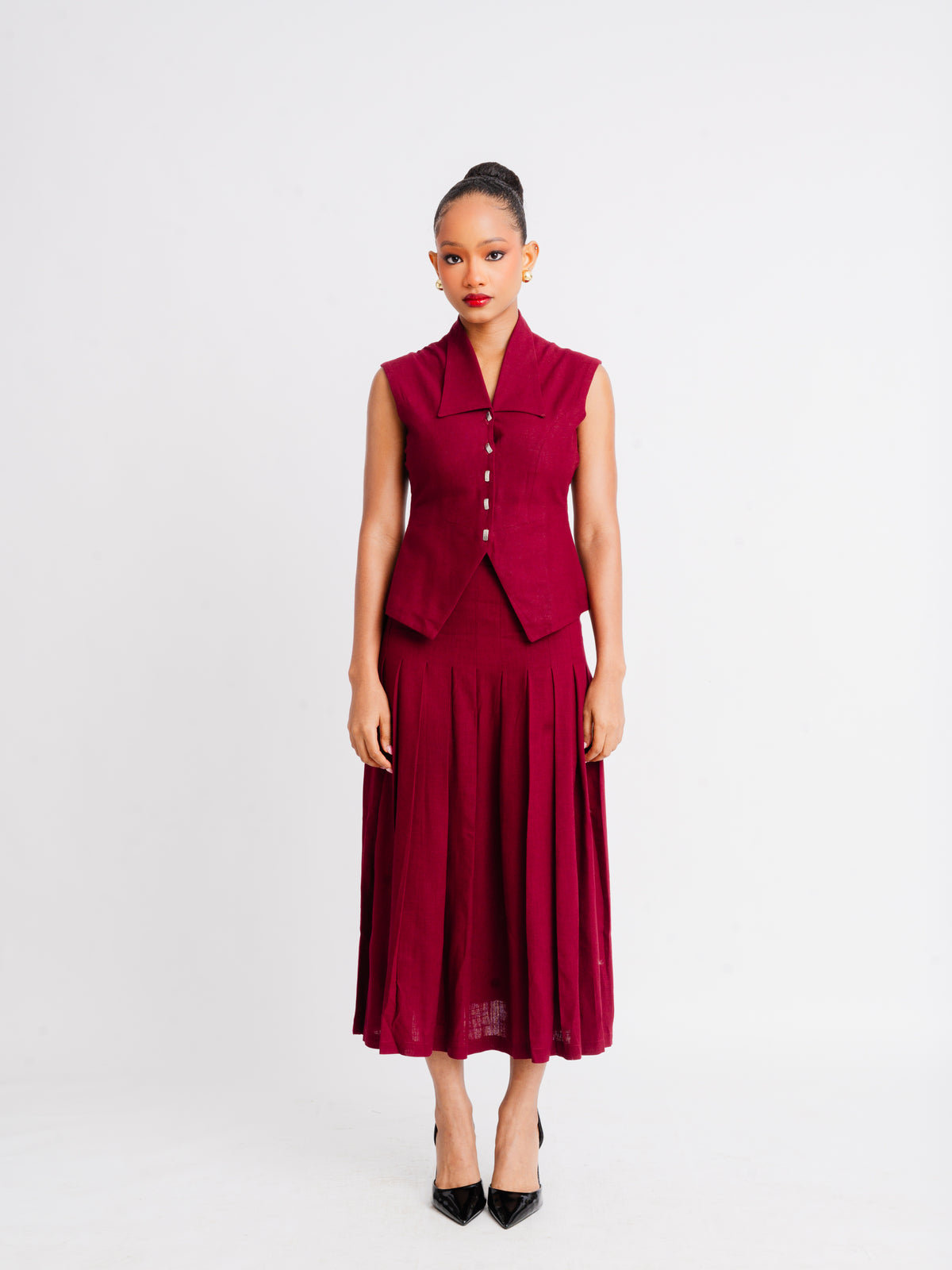Linen Skirt Set