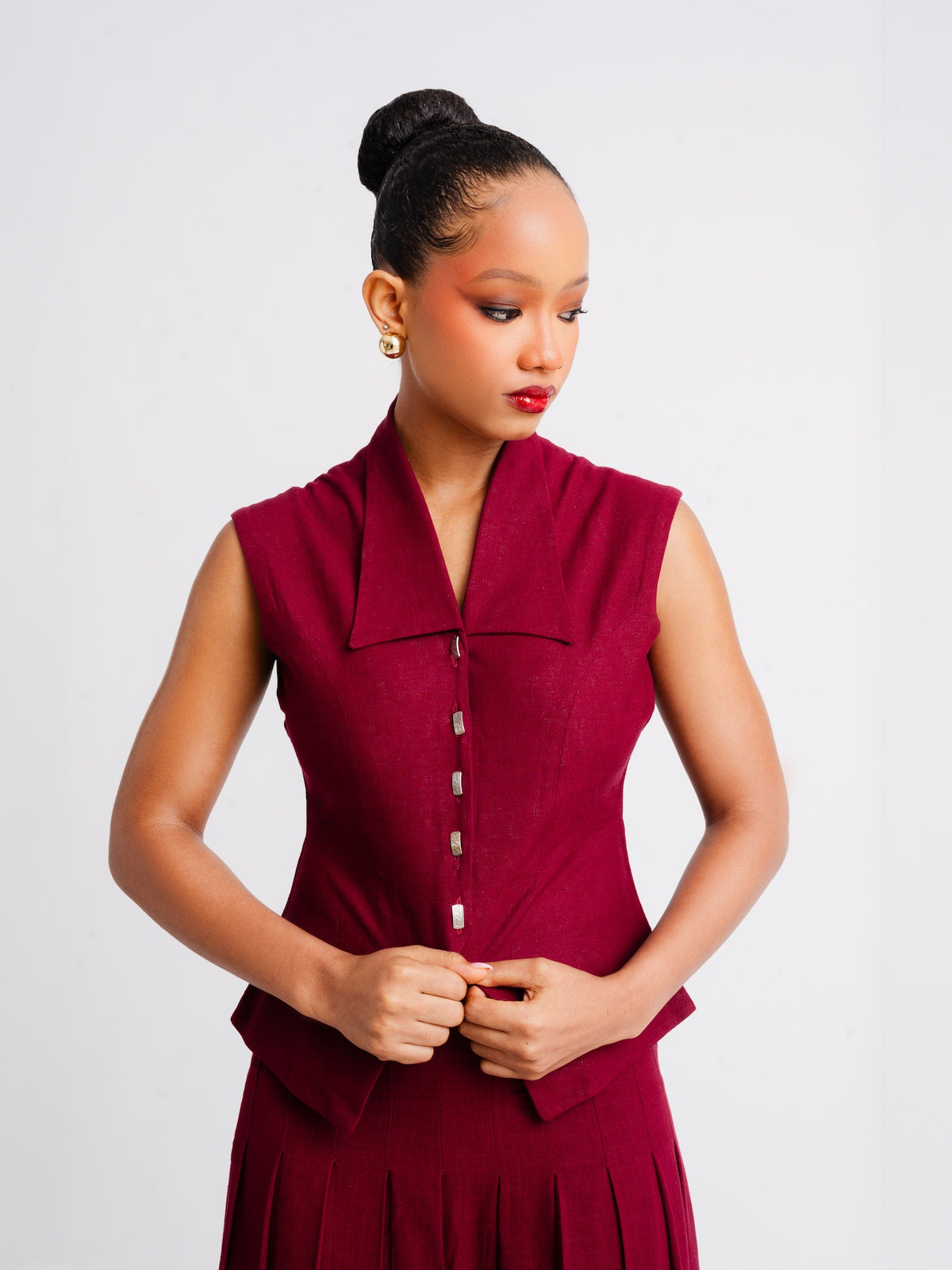 Linen Skirt Set