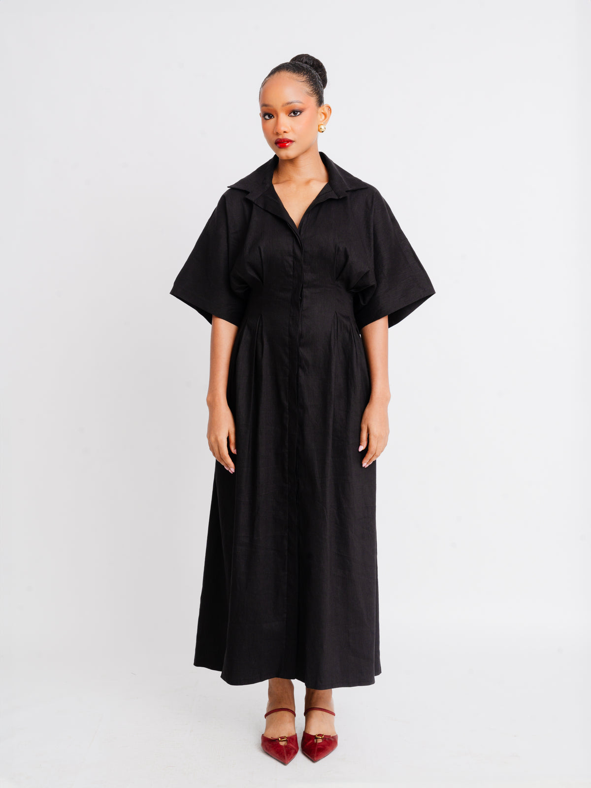 Linen Button-down Dress