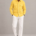 Linen longsleeve cargo shirt